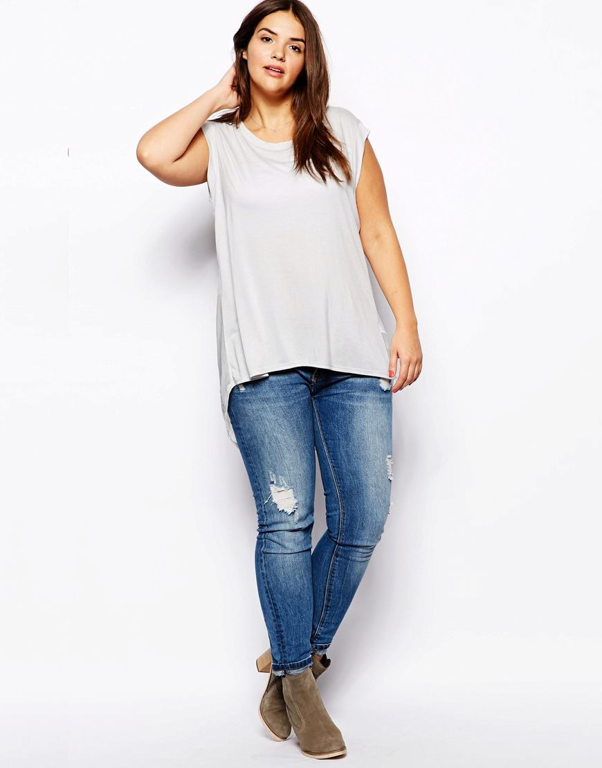 Обтягивающие джинсы для полных девушек