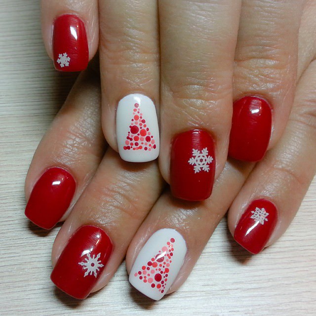 Идеи яркого новогоднего маникюра