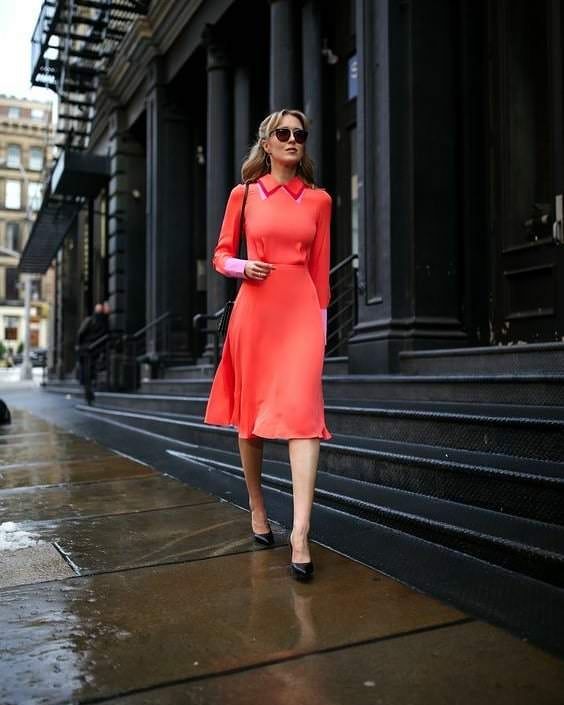 Как носить коралловый в 2019: примеры