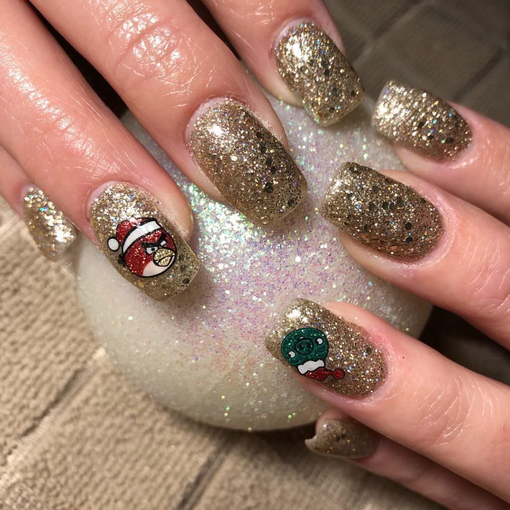 Идеи яркого новогоднего маникюра