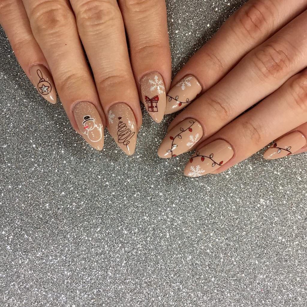 Идеи яркого новогоднего маникюра