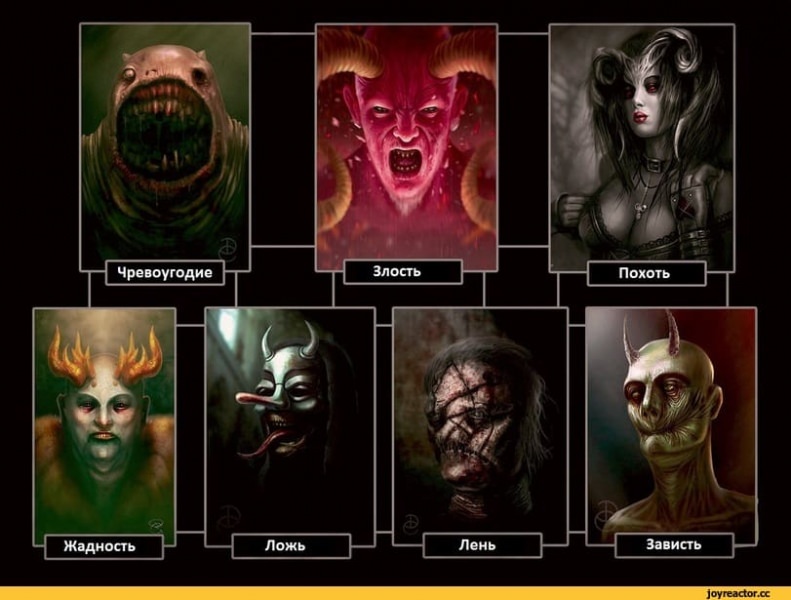 7 смертных грехов — список табу в православии