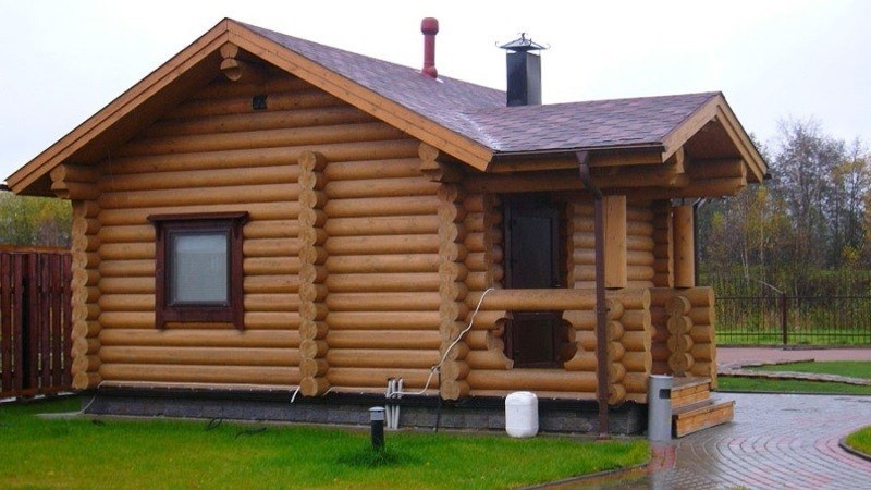 Бани из оцилиндрованного бревна: сруб из оцилиндровки, отделка бани из оцб – всё о банях