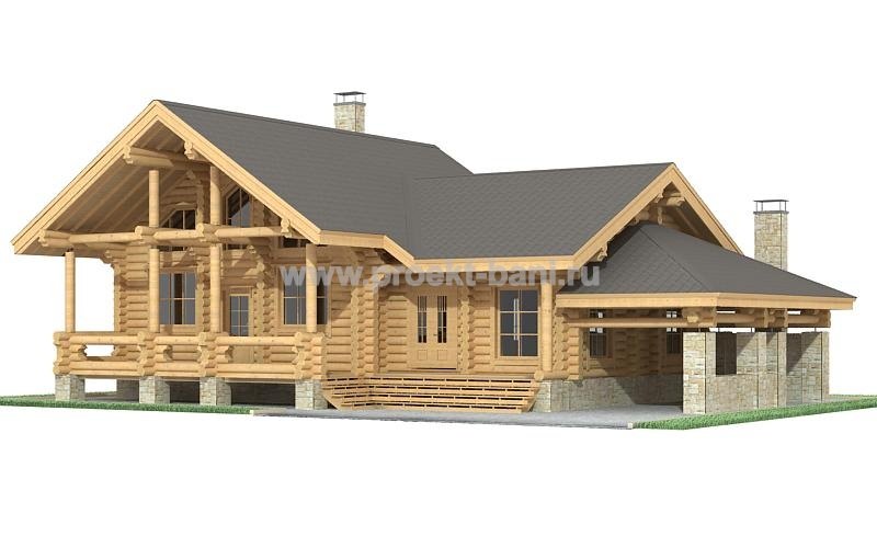 Бани угловые: проект из бревна с мансардой, баня из бруса углом – всё о банях