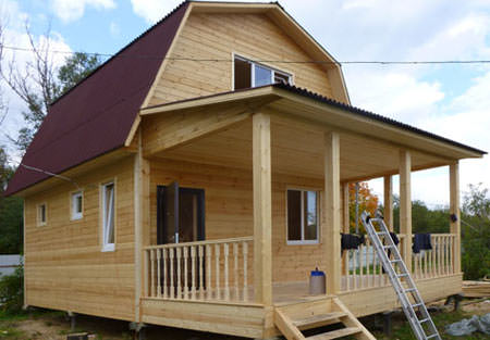 Бани угловые: проект из бревна с мансардой, баня из бруса углом – всё о банях