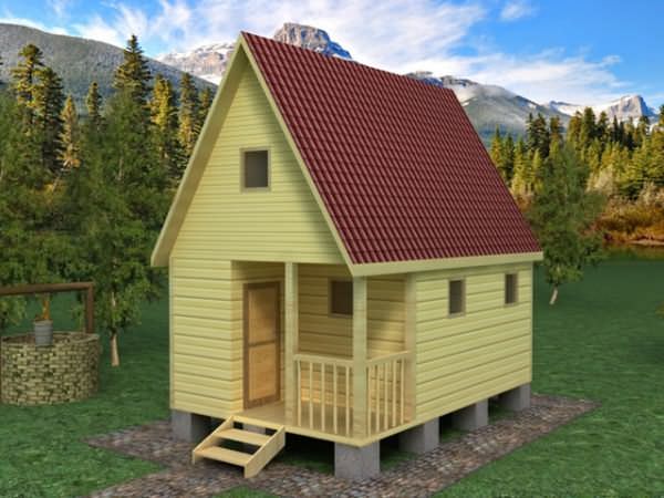 Баня 4 на 4 с мансардой – упор на функциональность – всё о банях