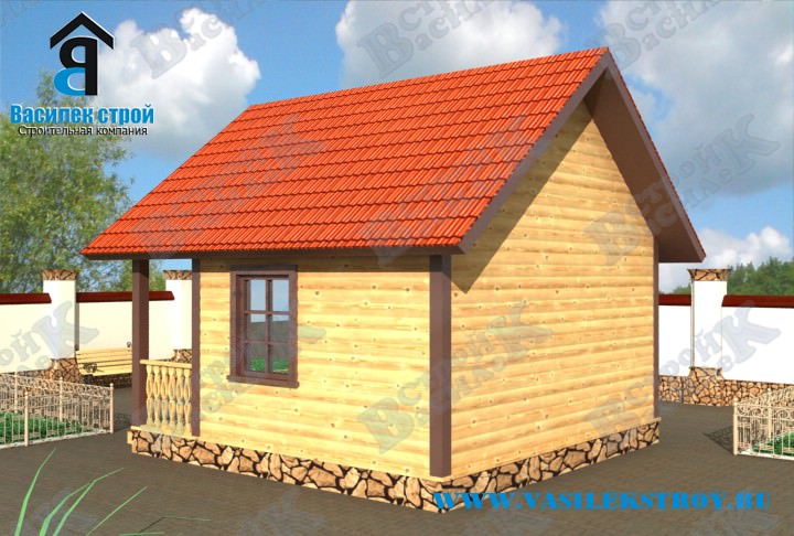 Баня 4 на 4 с мансардой – упор на функциональность – всё о банях