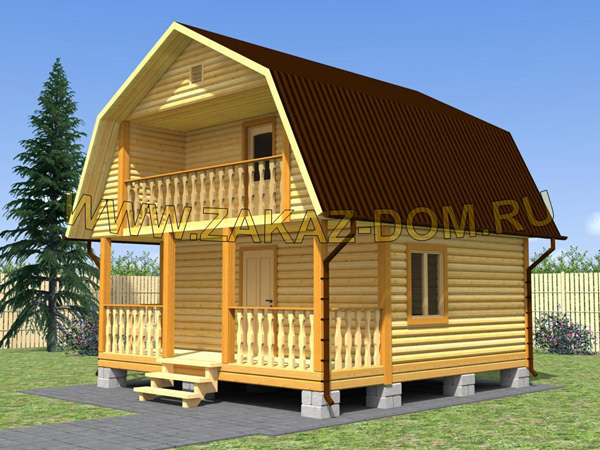 Баня 6х6 из бруса с мансардой: изготовление проекта – всё о банях