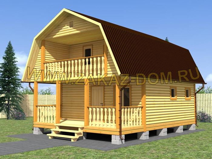 Баня из бруса с мансардой: проект и строительство брусовой бани из профилированного бруса – всё о банях