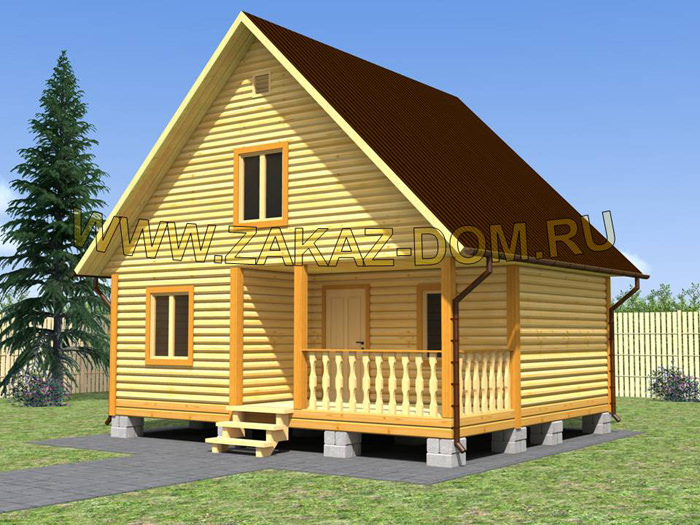 Баня из бруса с мансардой: проект и строительство брусовой бани из профилированного бруса – всё о банях