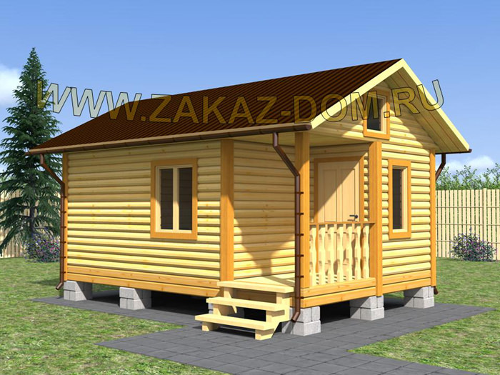 Баня из бруса с мансардой: проект и строительство брусовой бани из профилированного бруса – всё о банях