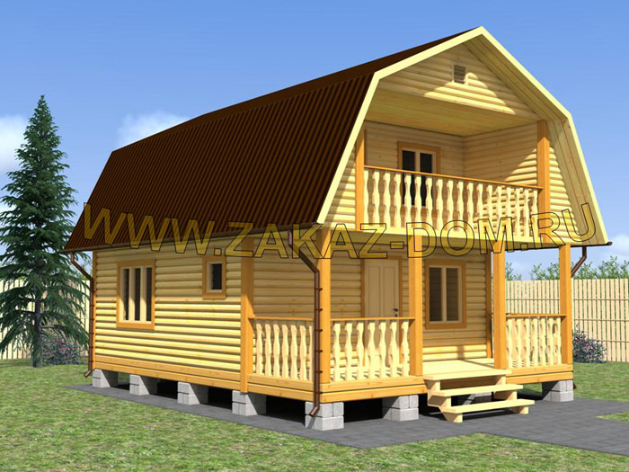 Баня из бруса с мансардой: проект и строительство брусовой бани из профилированного бруса – всё о банях