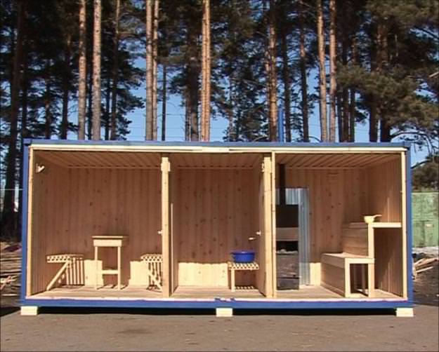 Баня из контейнера: как сделать из морского блок контейнера своими руками – всё о банях