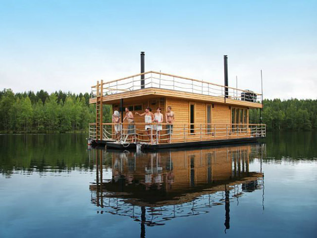 Баня на воде: строительство на понтоне, проект – всё о банях