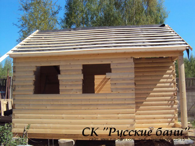 Баня под усадку: сруб из профилированного бруса, что такое баня под усадку – всё о банях
