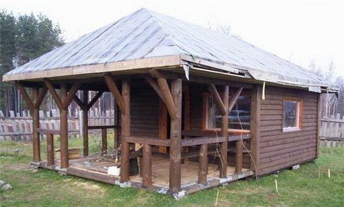 Баня с беседкой под одной крышей: принцип монтажа – всё о банях