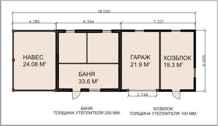 Баня с хозблоком – особенности проекта – всё о банях