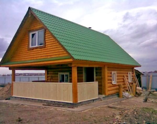 Баня с мансардой и террасой – рассматриваем подробно – всё о банях