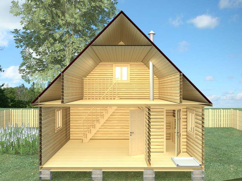 Баня с мансардой – из чего и как строить – всё о банях