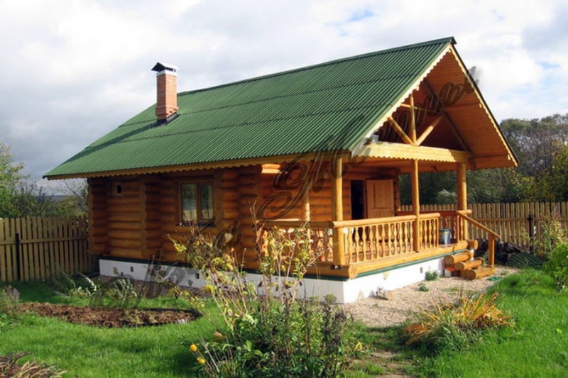 Баня с верандой 6 на 6 из бревна – всё о банях