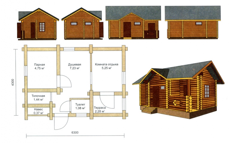 Баня с жилой комнатой: проекты функциональных строений – всё о банях