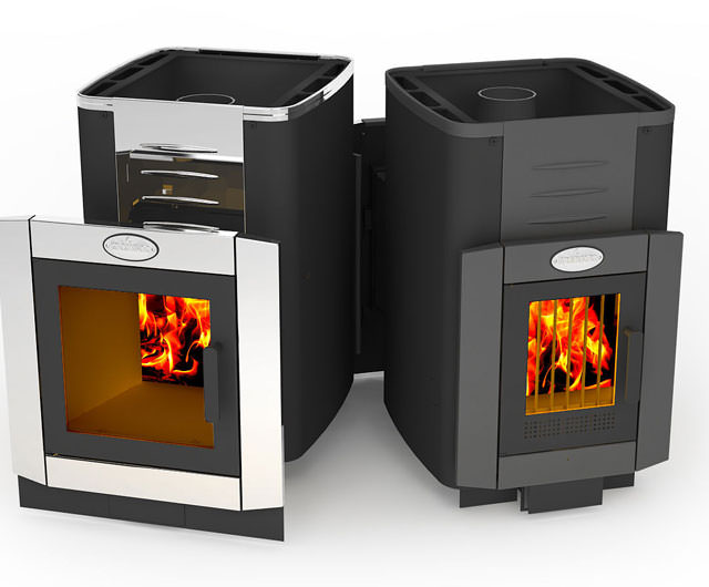 Банная печь камин: печи для бани каминного типа с каменной топкой, дровяные с большим стеклом – всё о банях