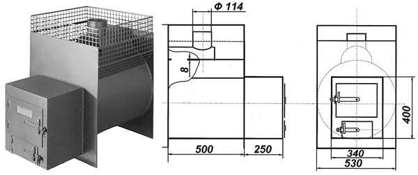 Банные печи жара: чертежи печи для бани, печка с баком для воды, котел на дровах – всё о банях
