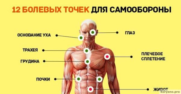 Болевые точки на теле человека — как обезвредить за секунду