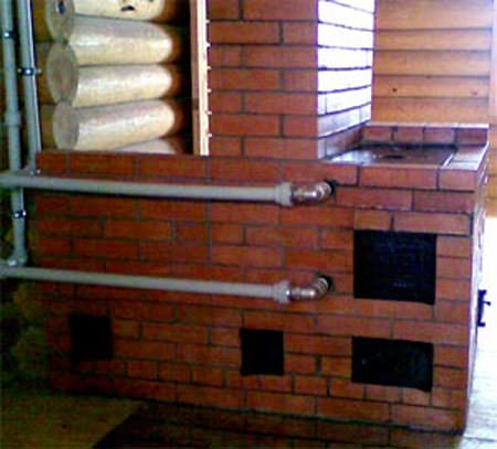 Делаем печь с встроенным котлом водяного отопления из подручных средств – всё о банях