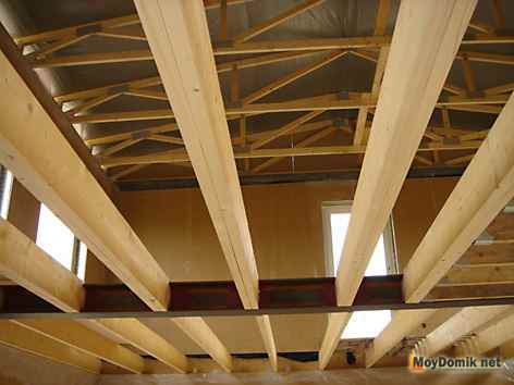 Деревянные балки перекрытия двутавровые: способы их устройства