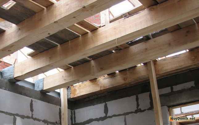 Деревянные балки перекрытия двутавровые: способы их устройства