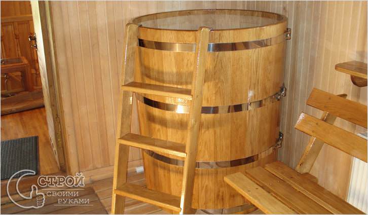 Деревянные купели для бани: как выбрать и где установить – всё о банях