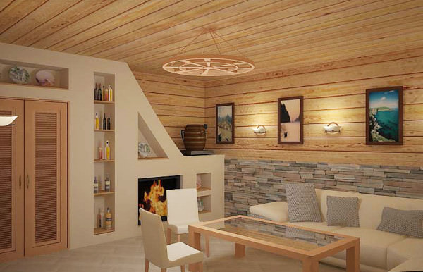 Дизайн комнаты отдыха в бане: лаконичность и целесообразность – всё о банях