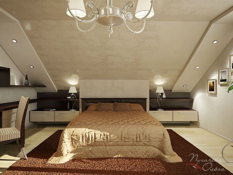 Дизайн мансарды: оформление детской комнаты и спальни