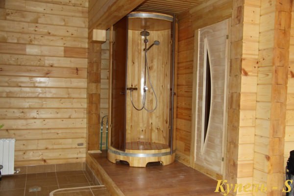 Душевая кабина в баню: специфические устройства и методы их монтажа – всё о банях