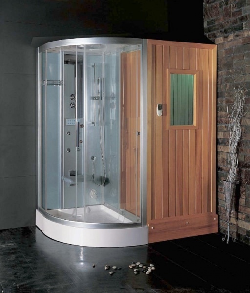 Душевые боксы с сауной – особенности устройства – всё о банях