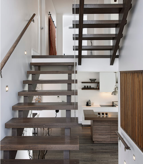 Двухмаршевая лестница с площадкой: особенности конструкции