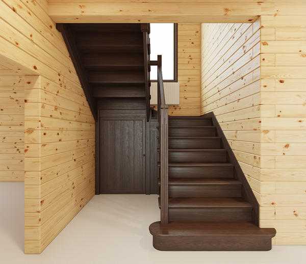 Г образная лестница: деревянные конструкции с площадкой, материалы и особенности