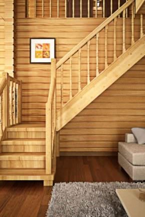 Г образная лестница: деревянные конструкции с площадкой, материалы и особенности