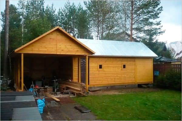 Гараж и баня под одной крышей: проекты с хозблоком, летней кухней совмещенной с баней – всё о банях