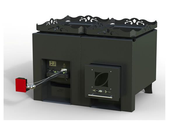 Газодровяные и дровяные печи для бани – всё о банях