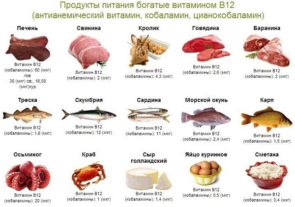Где есть витамин в12