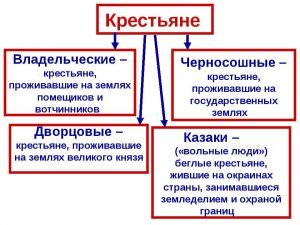 Государственные крестьяне (таблица) — история России