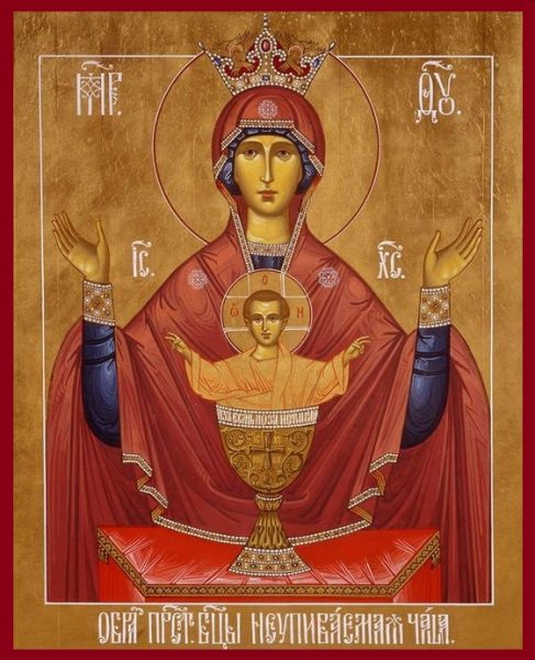 Икона Божией Матери «Неупиваемая Чаша» — описание, кому и для чего ей молиться, где расположить