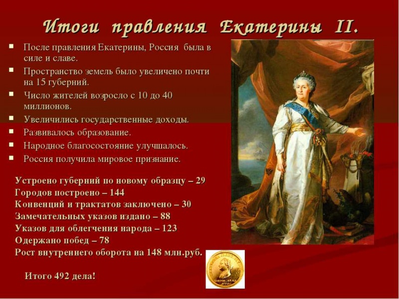 Итоги правления екатерины великой — история России