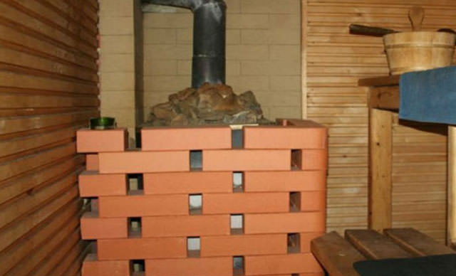 Как обложить металлическую печь кирпичом на примере печи сахара-16 – всё о банях