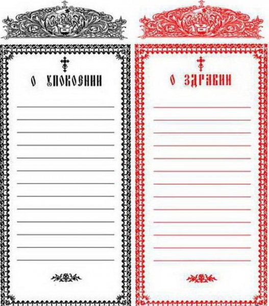 Как правильно писать записки о здравии и упокоении