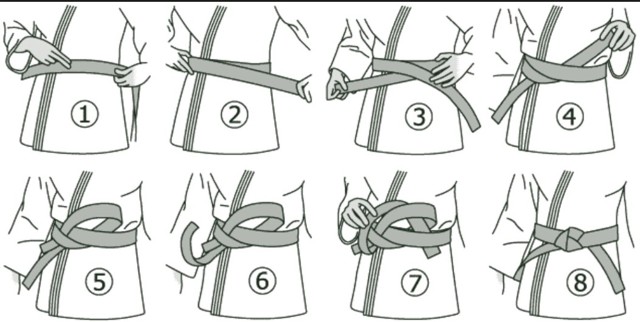 Как правильно завязать пояс на кимоно дзюдоиста: пошаговая инструкция