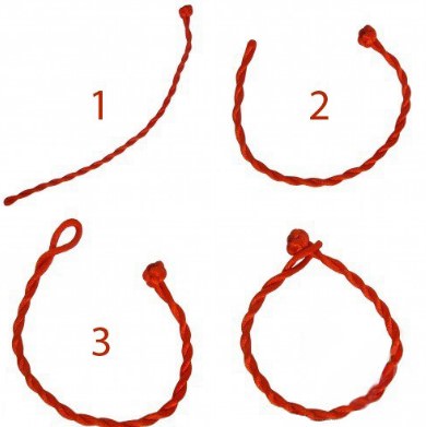 Как правильно завязывать красную нить из Иерусалима