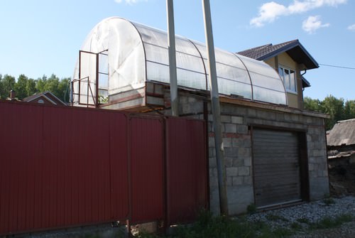 Как сделать теплицу на крыше гаража или дома